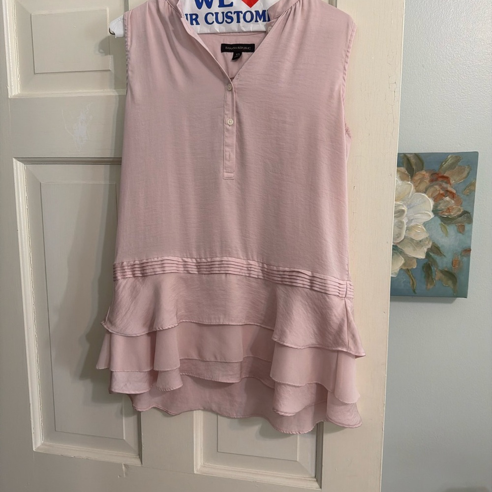 Pink Sleeveless Ruffle Dress Republic XS